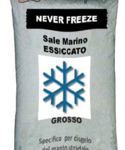 SALE DISGELO STRADALE GROSSO ESSICATO. Sale marino, sale salgemma. Specifico per disgelo del manto stradale sacchi da Kg. 25