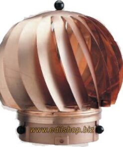 Mm Aspiratore Eolico Aspiromatic Rame 200 installato su una canna fumaria professionale.