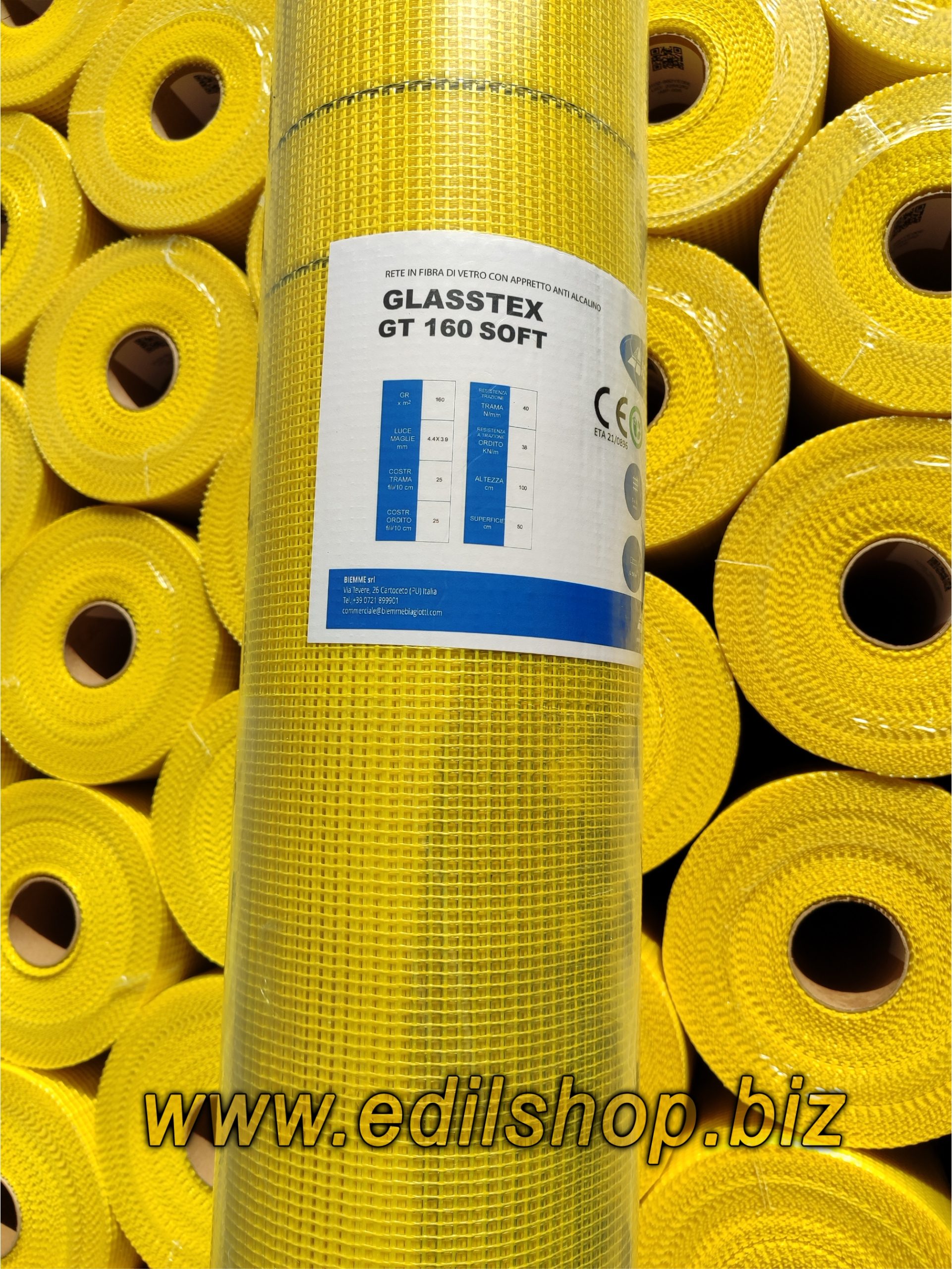 rete cappotto porta intonaco certificata colore giallo rotolo 50 metri