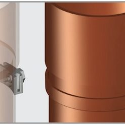 Alternative view of Collare reggitubo diam. 80 in metacrilato con supporto e tassello