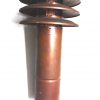 Comignolo in rame, camino, esalatore, diam. 100 mm. altezza 42 cm.