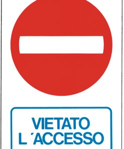 Cartello segnale divieto di accesso 30x20 n° 1