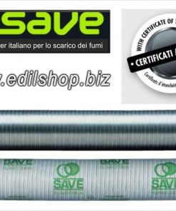 TUBO FLESSIBILE ESTENSIBILE SAVE in alluminio naturale con invito allungabile fino a 3 mt.