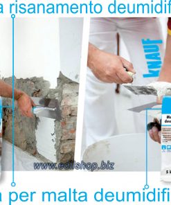 Intonaco deumidificante basso spessore Knauf - Malta e finitura deumidificante, risanante. Intonaco contro umidità delle murature