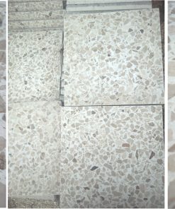 Terrazzo veneziano formato piastrella in graniglia di marmo levigato 30x30x3