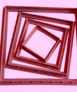 Telaio per Coperchio o Griglia 20x20 in plastica PP Colore ROSSO