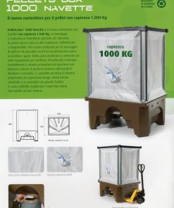 Alternative view of Serbatoio Pellet - Pellet Box - Contenitore da esterno pellet - Silos pellet da 1000 Kg.