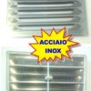 Griglia ventilazione areazione quadra in ACCIAIO INOX con rete 150X150 mm.