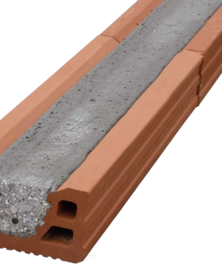 Architravi precompressi in cls gettato con fondello in laterizio