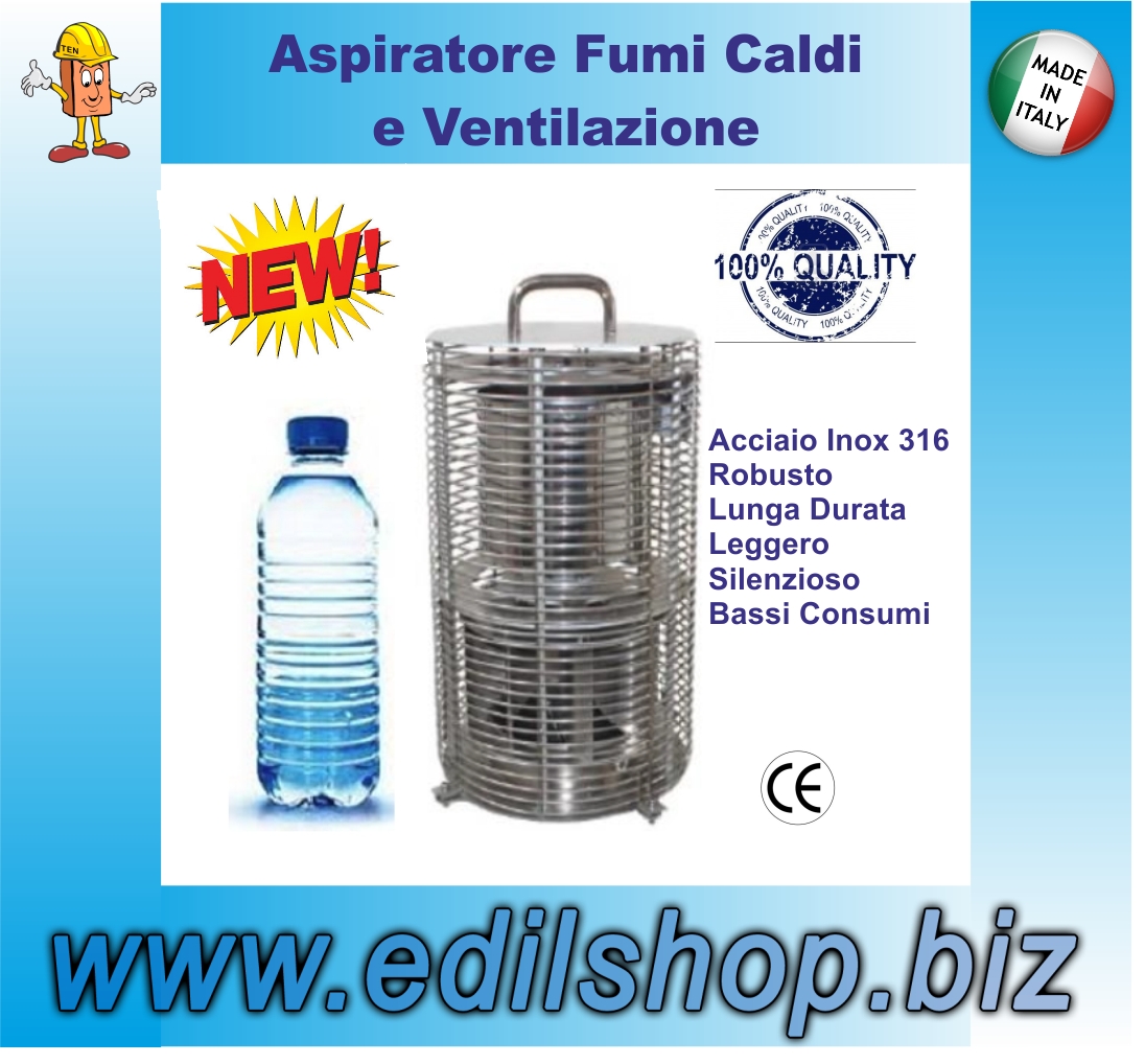 Aspiratore Elettrico Terminale Canne Fumarie TURBO-FIRE montato su tetto