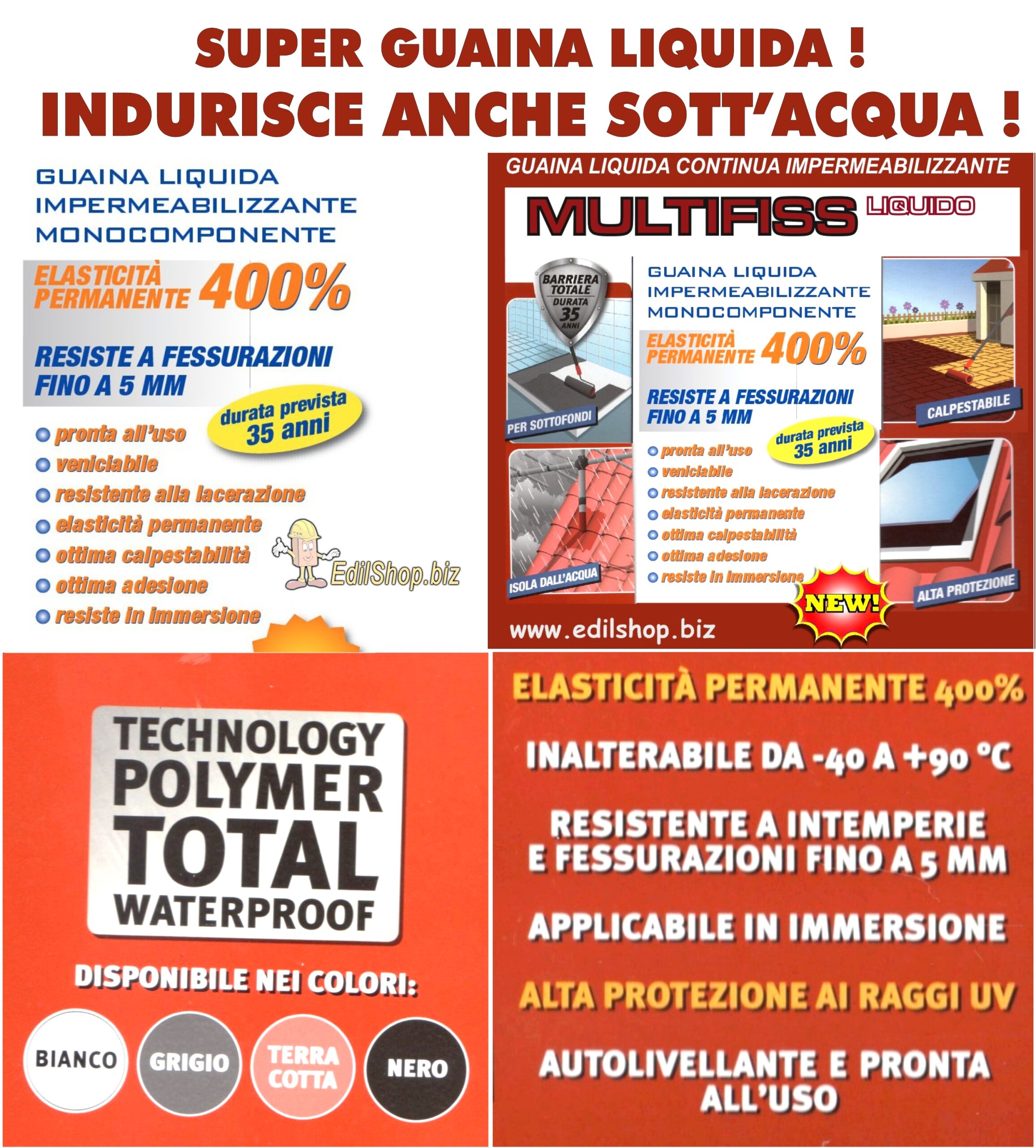 MULTIFISS LIQUIDO Guaina liquida membrana ai polimeri MS impermeabilizzante (FINITURA) - immagine 6