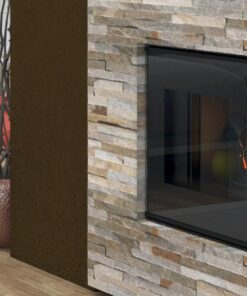 Stufa a pellet idro Orion Linea VZ con frontale nero personalizzabile