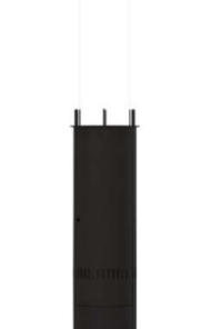 Fungo riscaldatore pirolitico modello BAMBOO con fiamma a vista in tubo di vetro