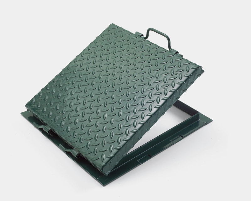 Chiusino Zincato Porta Pavimenti 40x40 Cm - Botola A Scomparsa Per Esterni - Foto 3