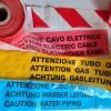 Nastro Segnaletico Acqua Elettrico Gas Bianco-Rosso