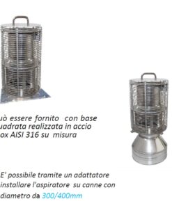 Tira Camino Comignolo Antifumo Turbo Fire in Acciaio Inox 316 - immagine 8