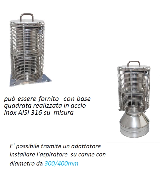 Tira Camino Comignolo Antifumo Turbo Fire in Acciaio Inox 316 - immagine 8