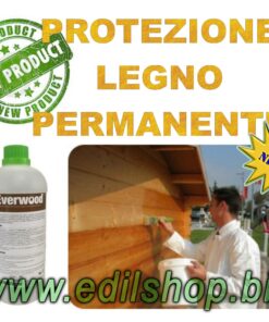 Protezione definitiva permanente trasparente EverWood applicata a pennello sul legno.