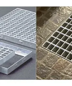 Caditoia Griglia in acciaio zincato con telaio portante per pozzetti