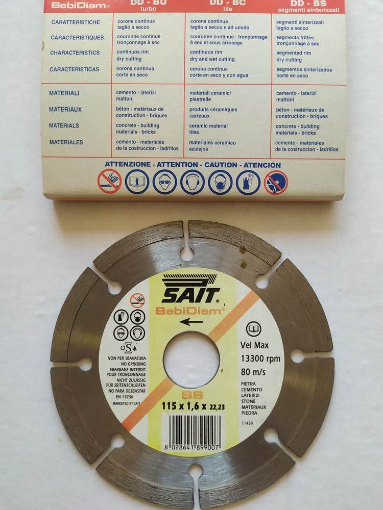 115 DISCO DIAMANTE Sait Bebi Universale per materiali edili vari