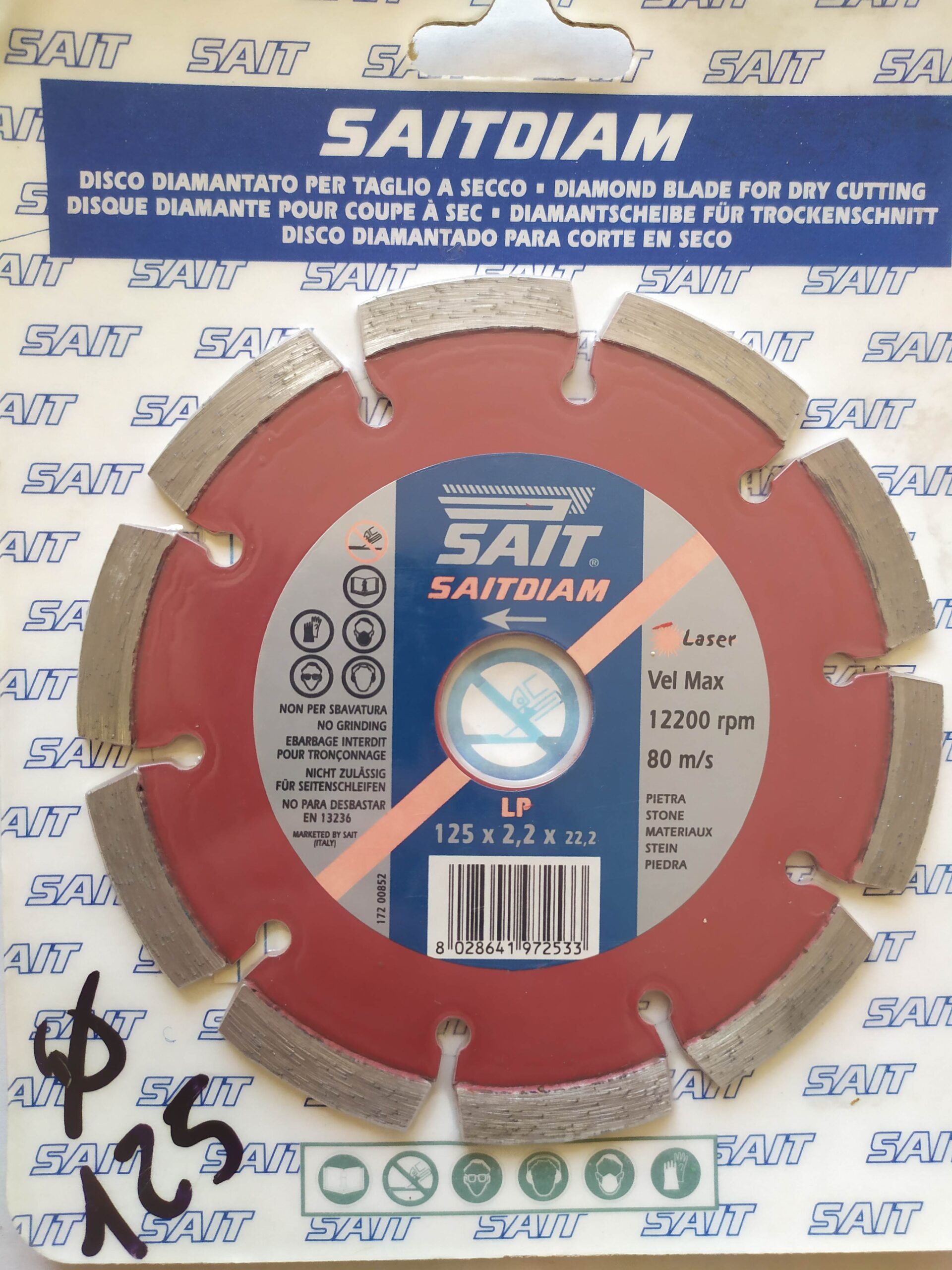 DISCO DIAMANTE Sait LP Pietra professionale con corona a settori diamantati