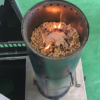 Bruciatore braciere pirolitico fungo riscaldatore con pellet e staffa inferiore