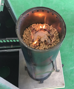 Bruciatore braciere pirolitico fungo riscaldatore con pellet e staffa inferiore