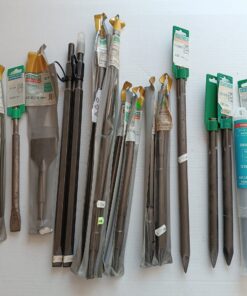 Punte scalpelli spatole curve assortite per martelli perforatori e demolitori